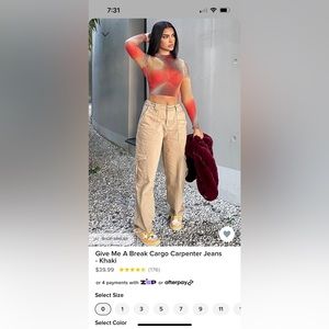 Give me a break carpenter cargo pants FS